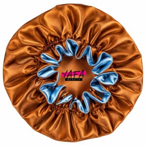 Bonnet reversible marron/bleu