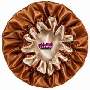Bonnet reversible marron/beige